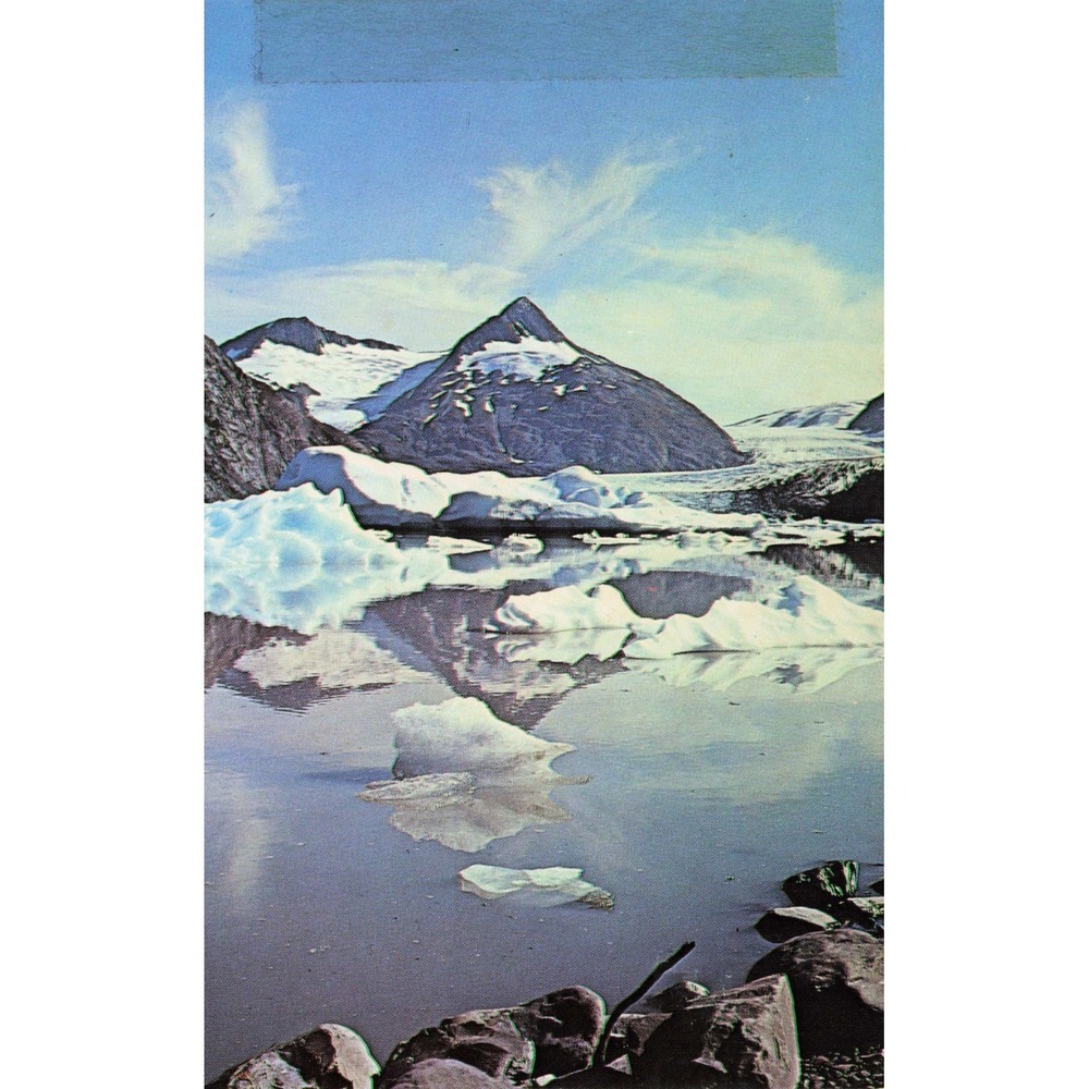 Portage Glacier Alaska Chrome Postcard Plastichrome Gordon Munger P45062